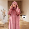 ZAHRA Velvet Abaya (Rose) – عباية زهرة قطيفة (روز)